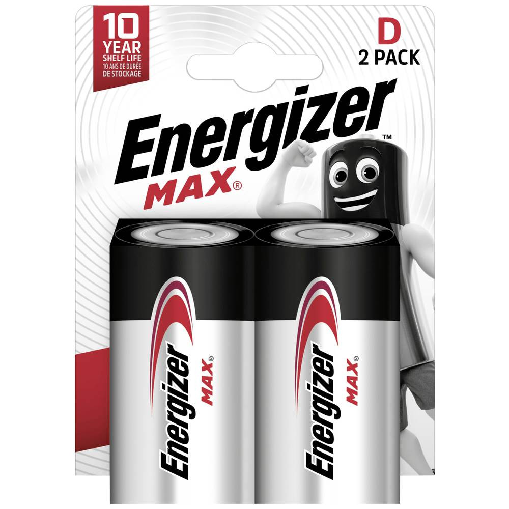 Energizer Max LR20 D batterij (mono) Alkaline 1.5 V 2 stuk(s)