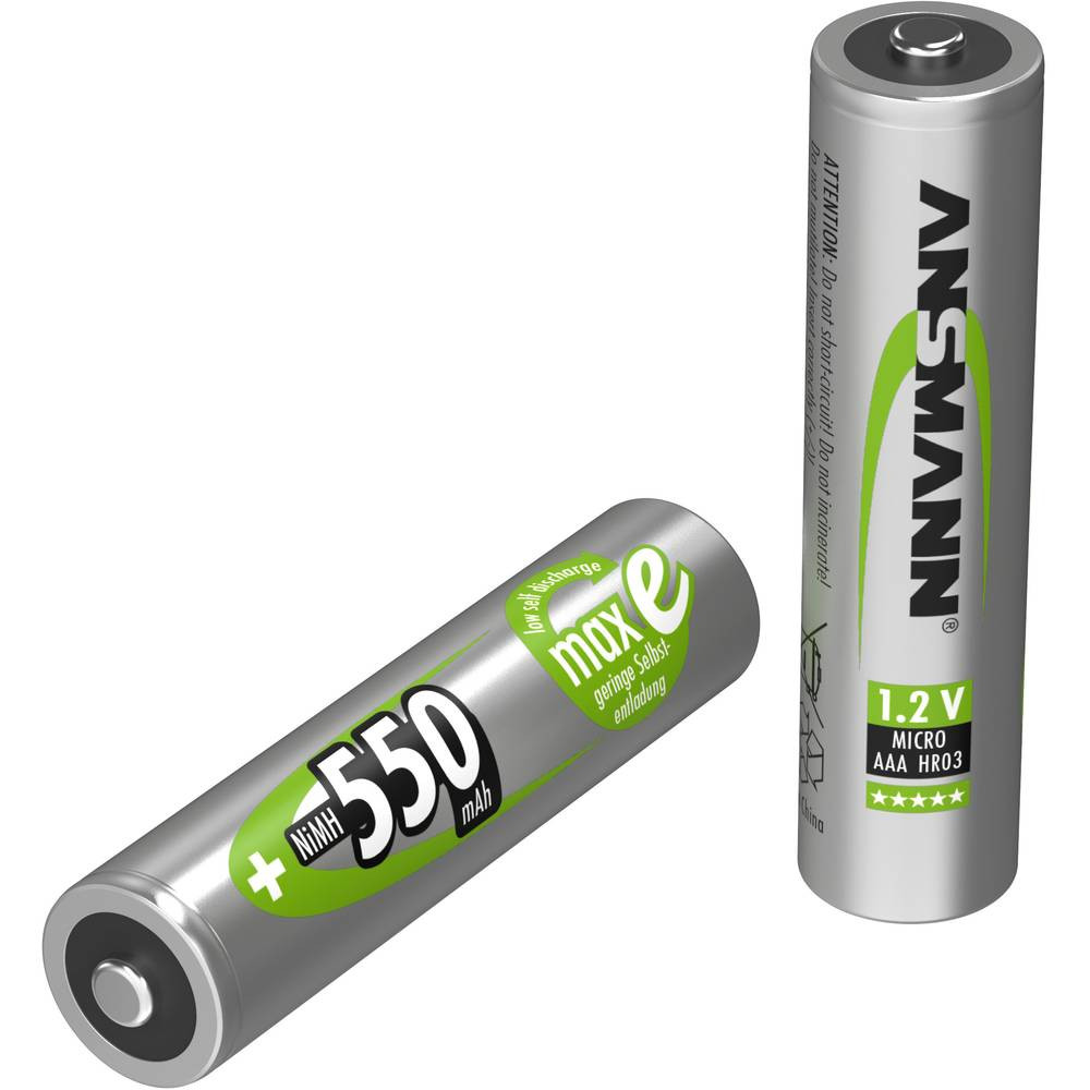 Ansmann maxE HR03 Oplaadbare AAA batterij (potlood) NiMH 550 mAh 1.2 V 1 stuk(s)