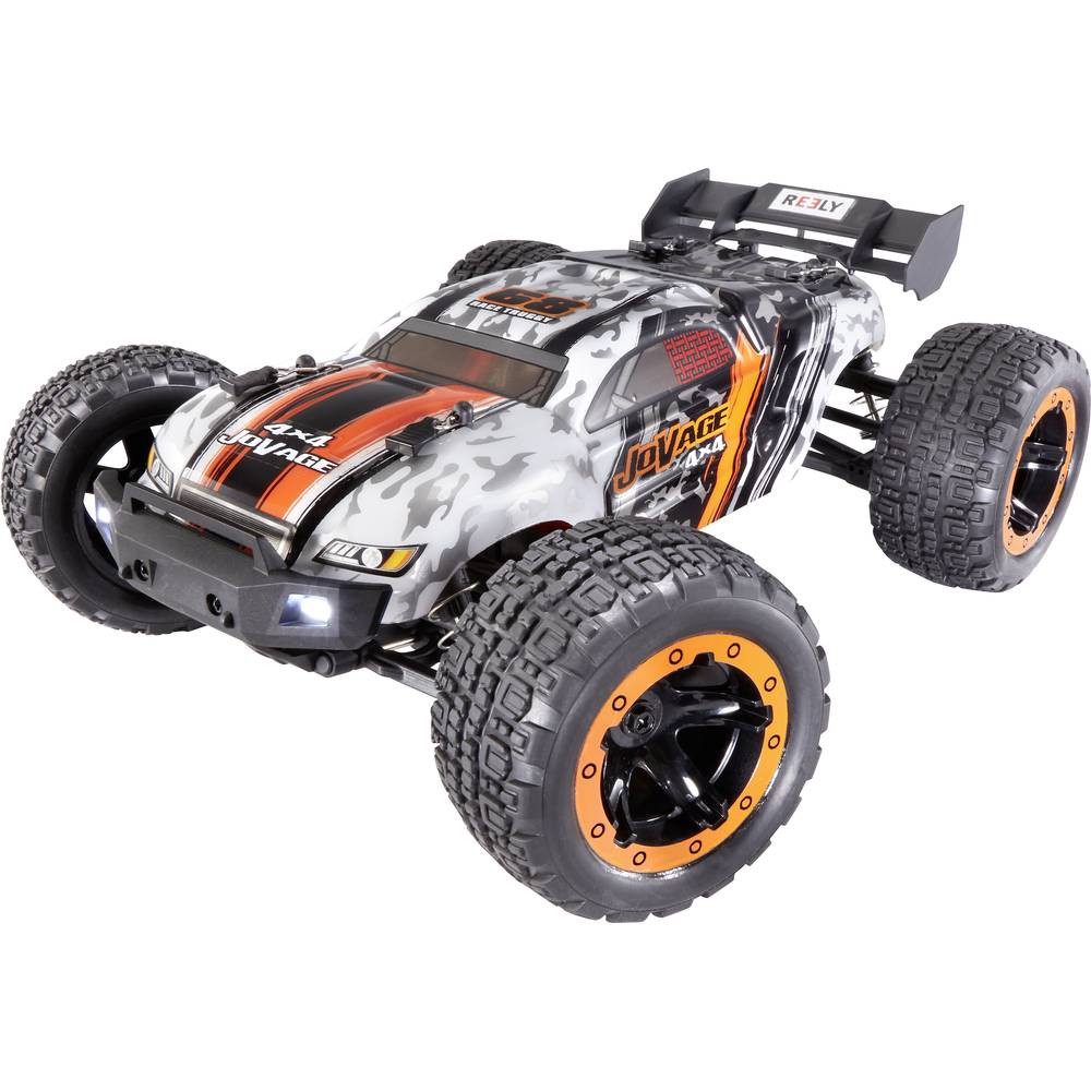 Reely Jovage 4x4 Oranje, Wit Brushed 1:16 RC modelauto voor beginners Elektro Truggy 4WD RTR 2,4 GHz Incl. accu en lader