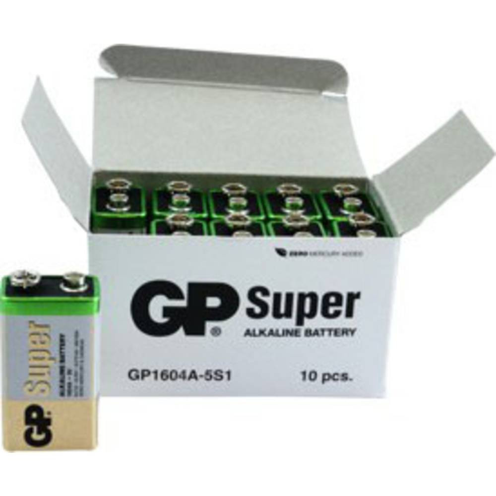 GP Batteries Super 9V batterij (blok) Alkaline 9 V 10 stuk(s)