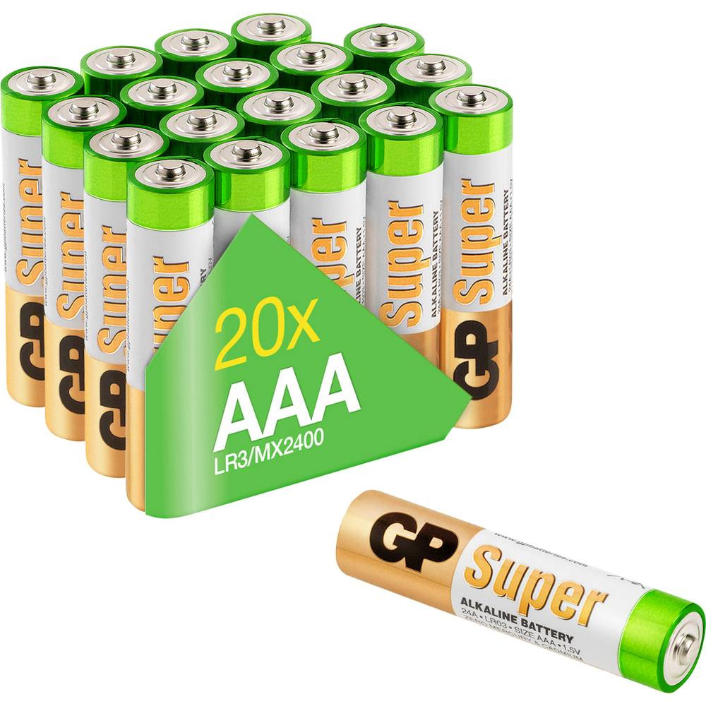 GP Batteries Super AAA batterij (potlood) Alkaline 1.5 V 20 stuk(s)