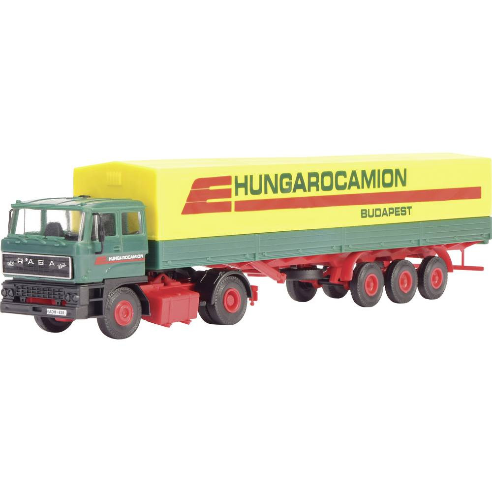 Kibri 14699 H0 Vrachtwagen Raba Raba 2-assige trekker met HUNGAROCAMION schuifzeil-oplegger