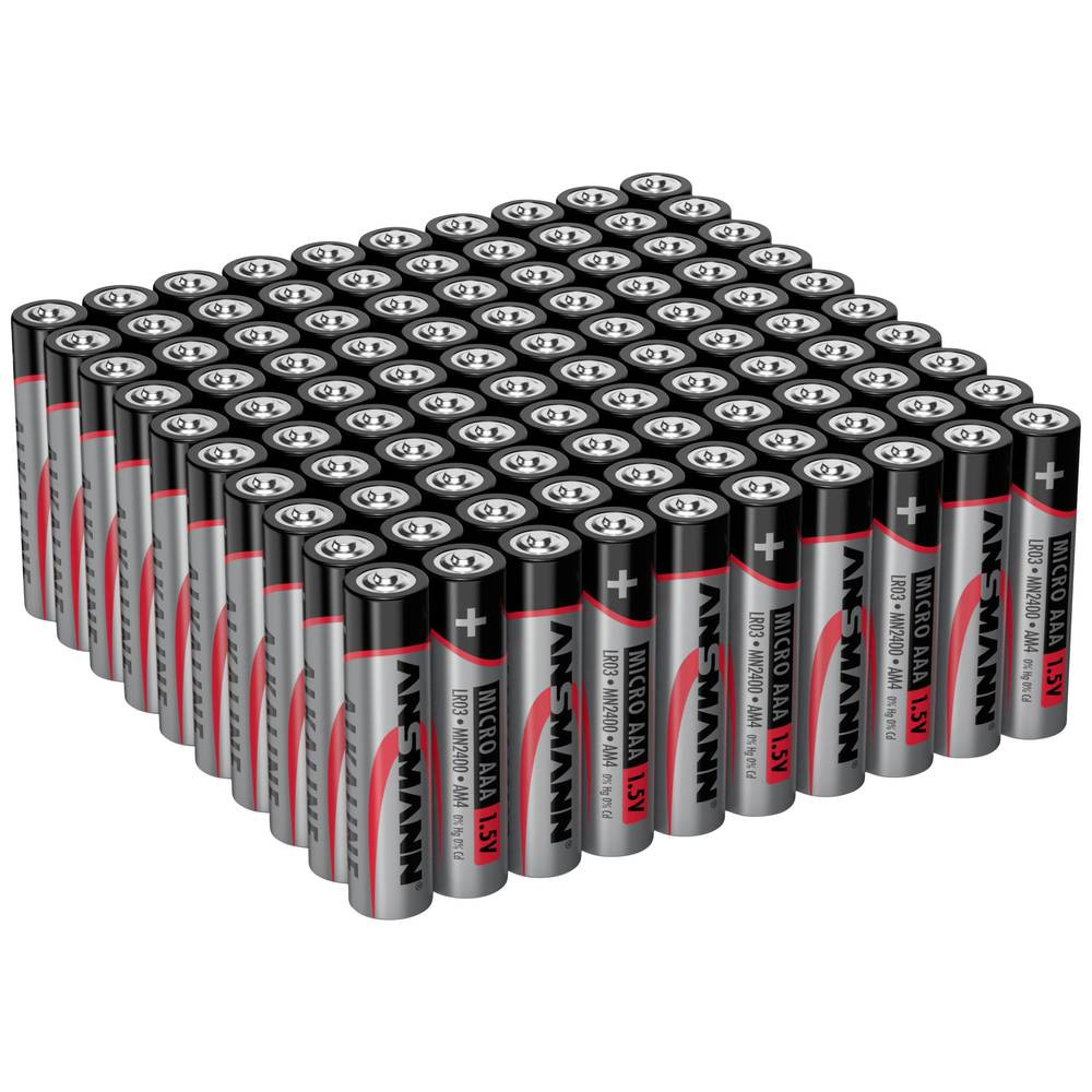 Ansmann Micro AAA LR03 100er Box AAA batterij (potlood) Alkaline 1.5 V 100 stuk(s)