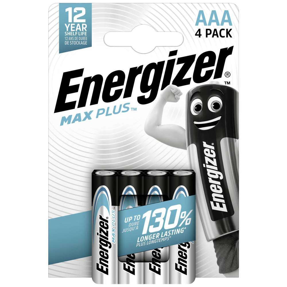 Energizer Max Plus AAA batterij (potlood) Alkaline 1.5 V 4 stuk(s)