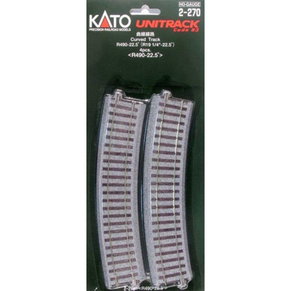 H0 Kato Unitrack 2-270 Gebogen rails 4 stuk(s)