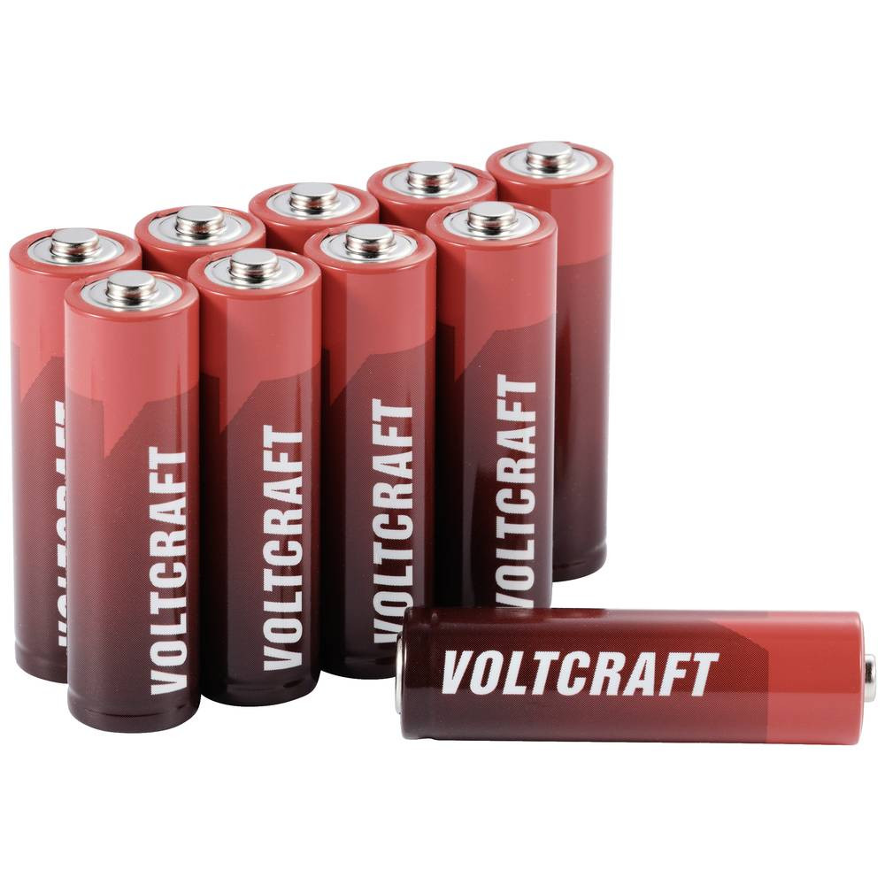VOLTCRAFT Industrial LR6 AA batterij (penlite) Alkaline 3000 mAh 1.5 V 10 stuk(s)