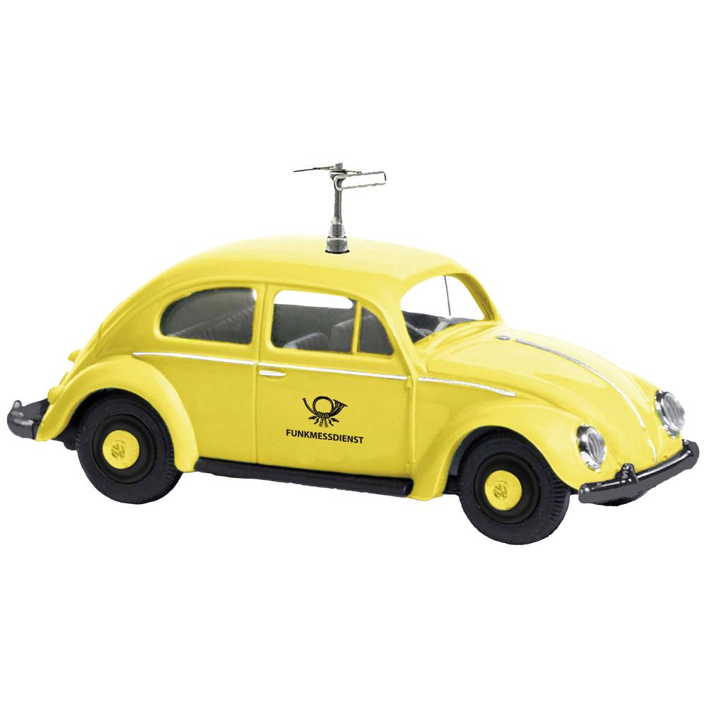 Busch 52912 H0 Auto Volkswagen Kever krakelingruitjes radiomeetwagen DBP geel