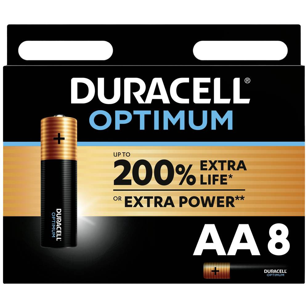 Duracell Optimum AA batterij (penlite) Alkaline 1.5 V 8 stuk(s)