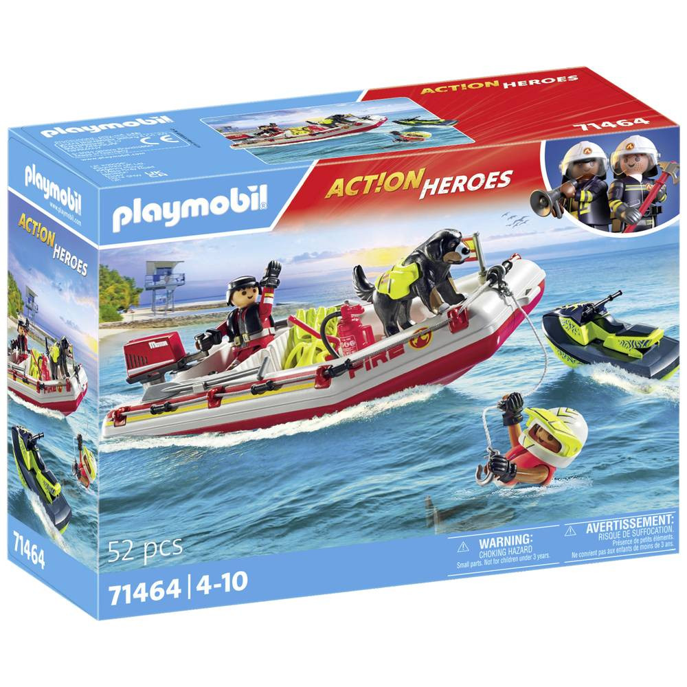 Playmobil Act!on Heros Brandweerboot met Aqua scooter 71464