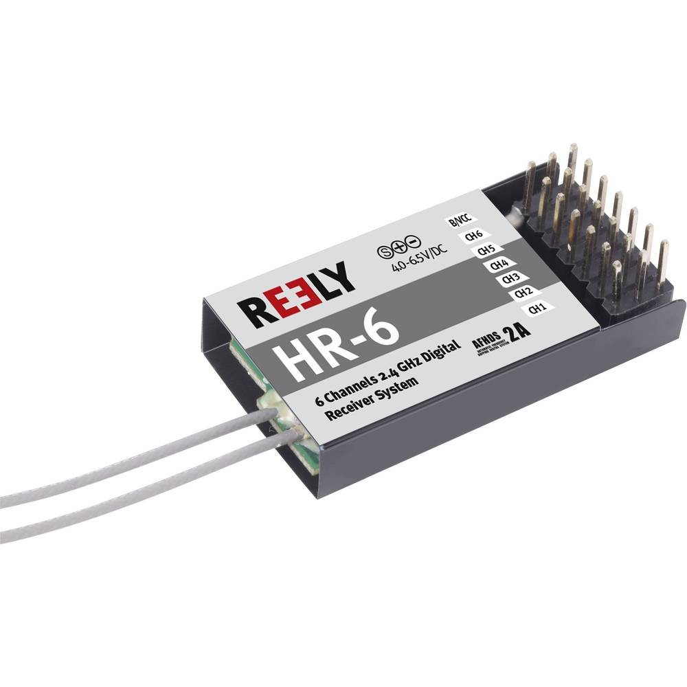 Reely HR-6 6-kanaals ontvanger 2,4 GHz Stekkersysteem JR