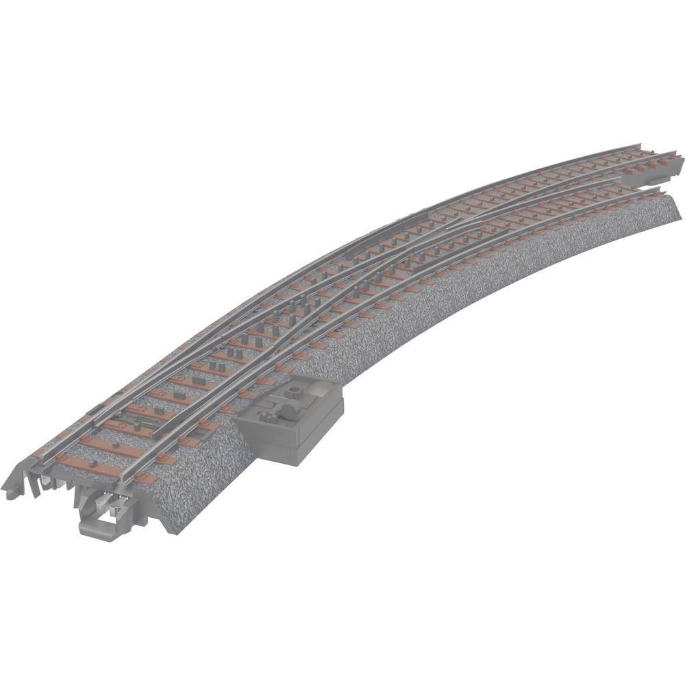 H0 Märklin C-rails (met ballastbed) 24772 Slanke wissel, Rechts 30 ° Met handbediening