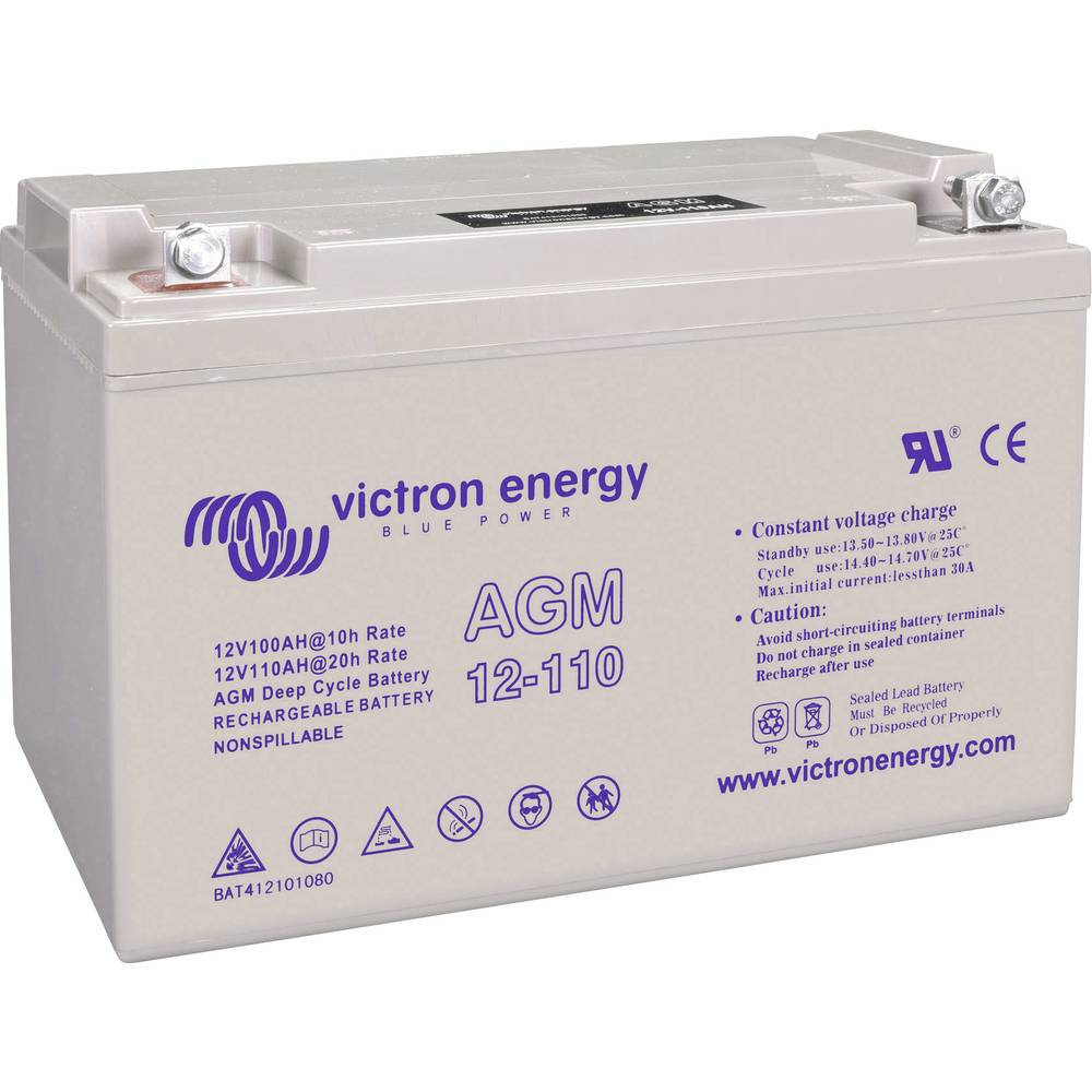 Victron Energy Blue Power BAT412101104 Solar-accu 12 V 110 Ah Loodgel (b x h x d) 330 x 220 x 171 mm M8-schroefaansluiting