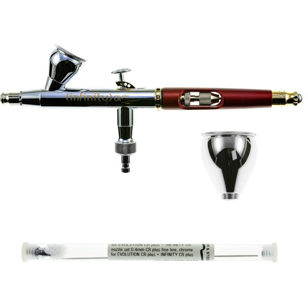 Harder & Steenbeck Infinity CRplus Two in One #2 Double action Airbrush pistool Mondstuk-Ø 0,2 + 0,4 mm