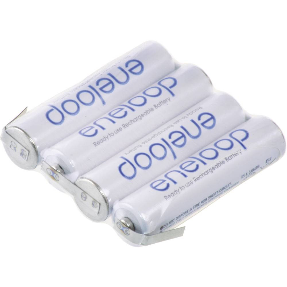 Panasonic eneloop Reihe F1x4 Accupack Aantal cellen: 4 Batterijgrootte: AAA (potlood) Z-soldeerlip NiMH 4.8 V 750 mAh
