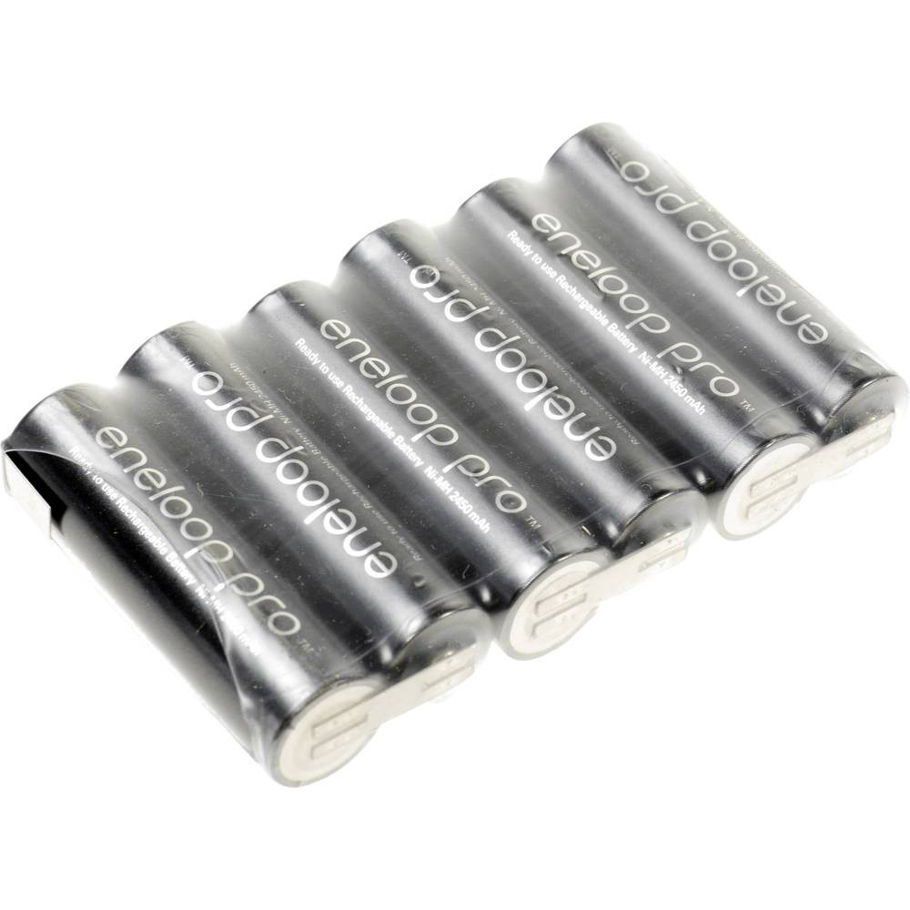 Panasonic eneloop Pro Reihe F1x6 Accupack Aantal cellen: 6 Batterijgrootte: AA (penlite) Z-soldeerlip NiMH 7.2 V 2450 mAh