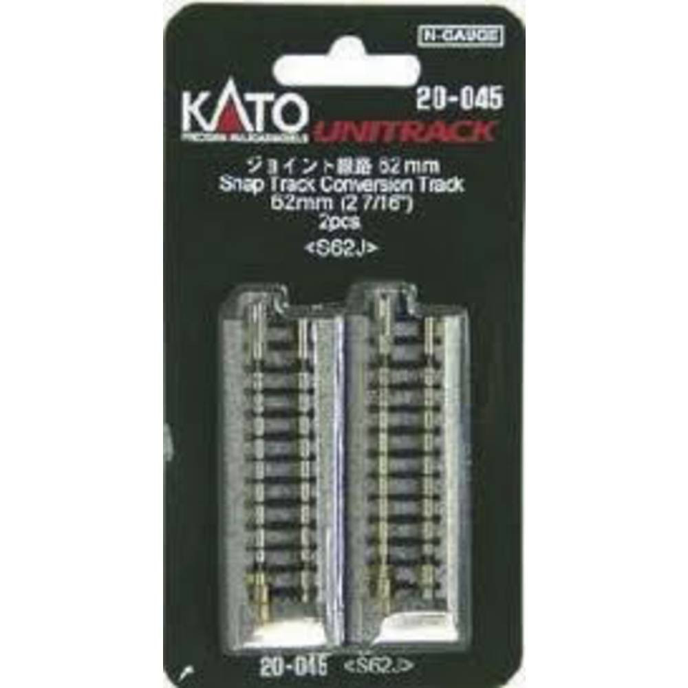 N Kato Unitrack 7078012 Overgangsrails 62 mm 2 stuk(s)