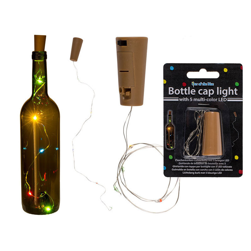 Bottle Cap Light met 5 multi-colour LED