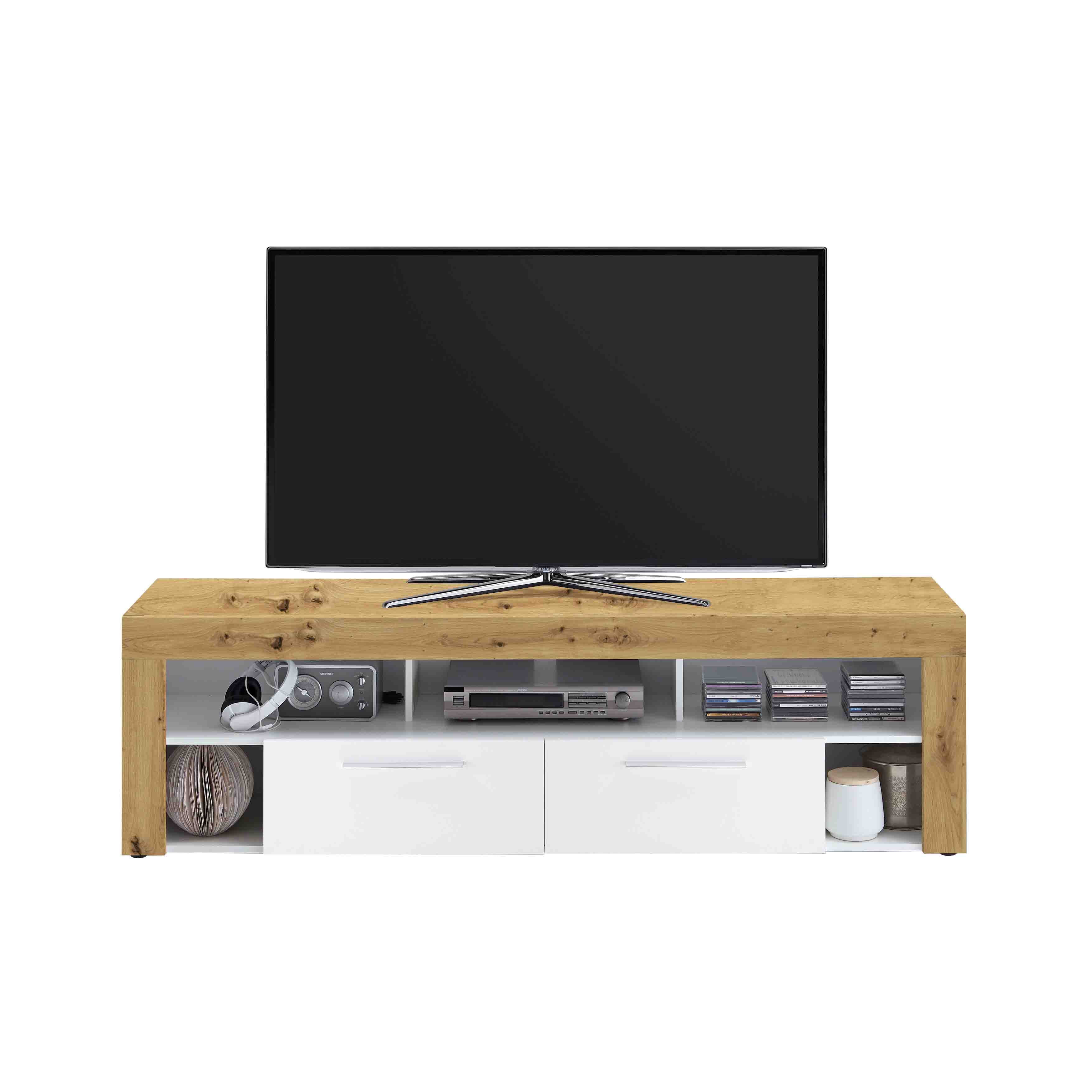 TV-meubel Enrico Artisan Eiken 180x40x53 cm