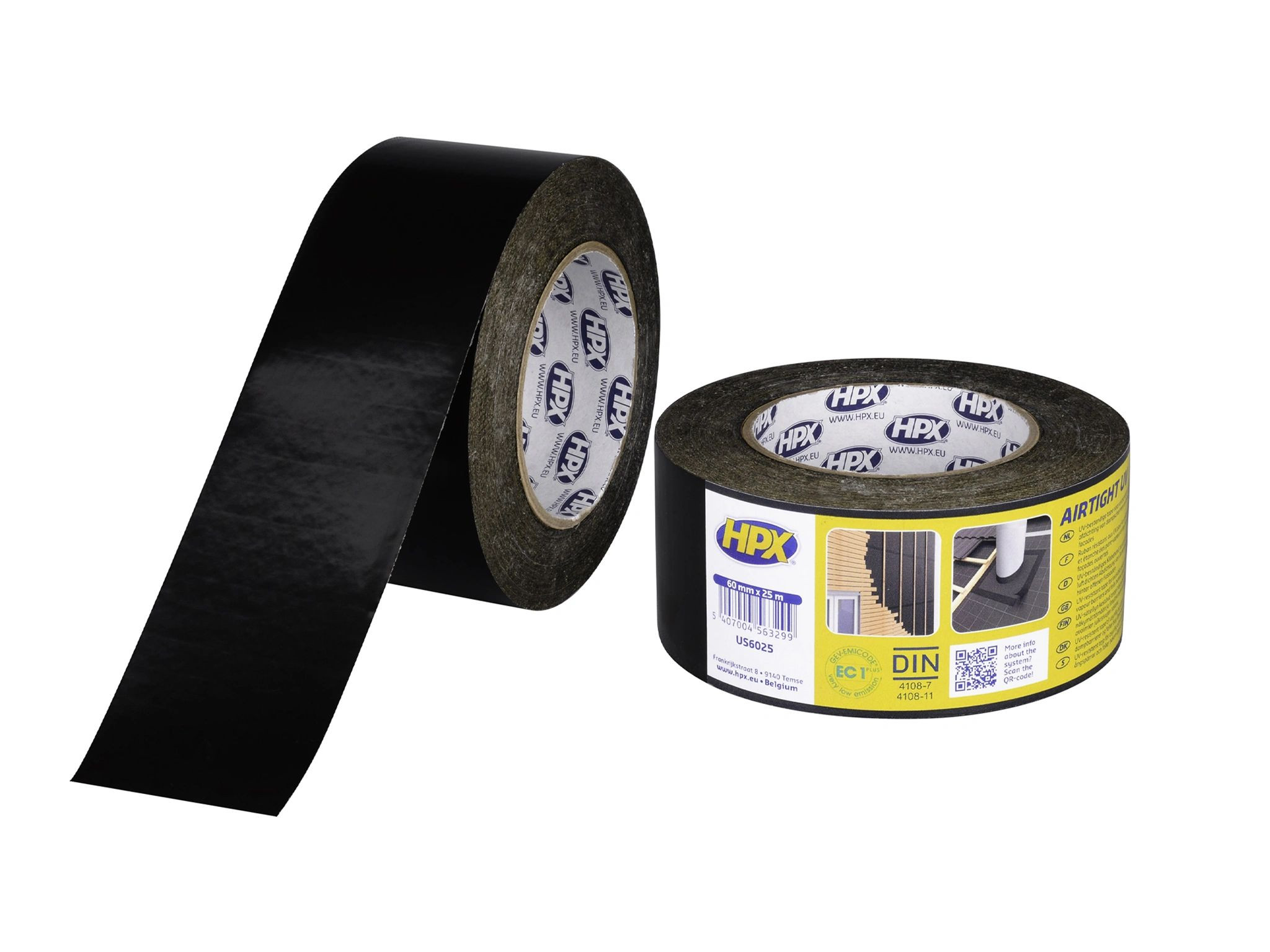 HPX Airtight UV bestendige PE tape 60mm x 25m