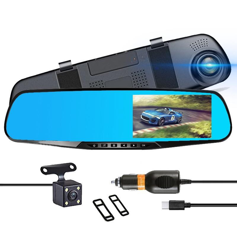 VS6 Car 4 3-inch dual-lens HD Night Vision rijden Recorder Ondersteuning Parking Monitoring / Motion Detection