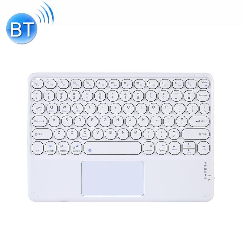 250c 10 inch Universal Tablet Ronde Keycap Draadloos Bluetooth-toetsenbord met aanraakscherm