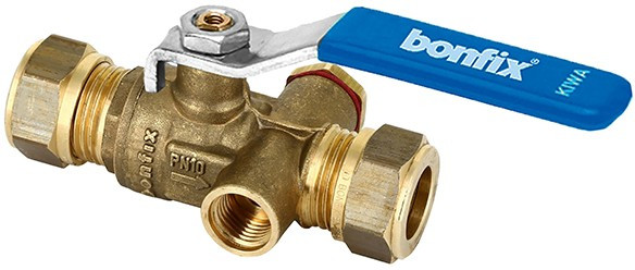 Bonfix knelkoppeling - kogelafsluiter - 15mm - Messing