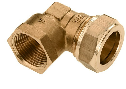 Bonfix knelkoppeling - Knie - binnendraad - 1/2” x 15 mm. - Messing