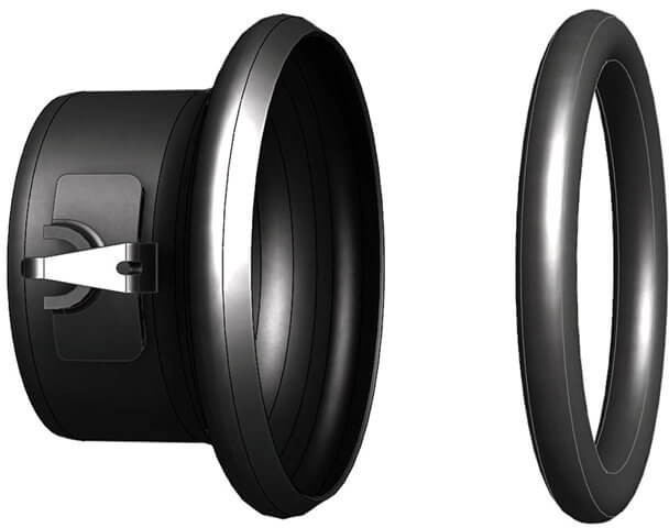 Dallai M-deel laskoppeling - type C - zwart - 108 mm