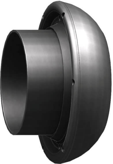 Dallai V-deel met laskoppeling - type C - zwart - 216 x 200 mm