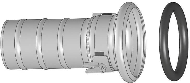 Dallai M-deelxslangtule (zonder hendels) - type C - RVS - 159x150 mm