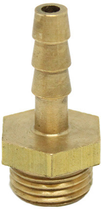 Messing slangtule - 6mm x 1/4” - buitendraad