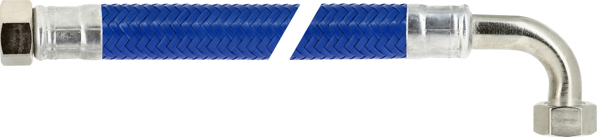 Bonfix Flexibele RVS aansluitleidingen Flexibele EPDM slang haaks || 100 cm 3/4 x 3/4 - 2 x binnendraad