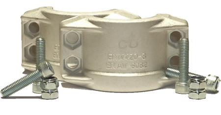 Klemschaal Aluminium 38mm x 6,5mm