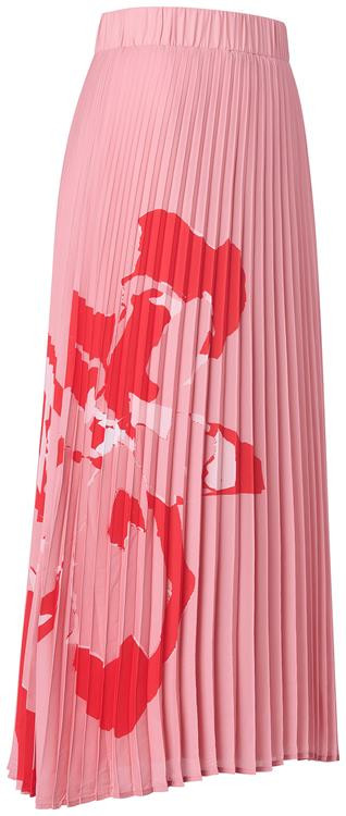 Lilly Plisse Rok Pink/rood Maxi