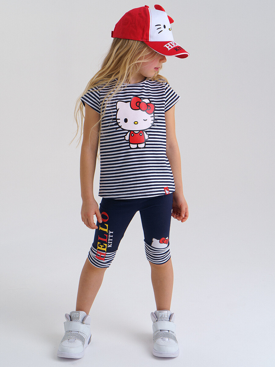 Комплект c принтом Hello Kitty: футболка, леггинсы для девочки
