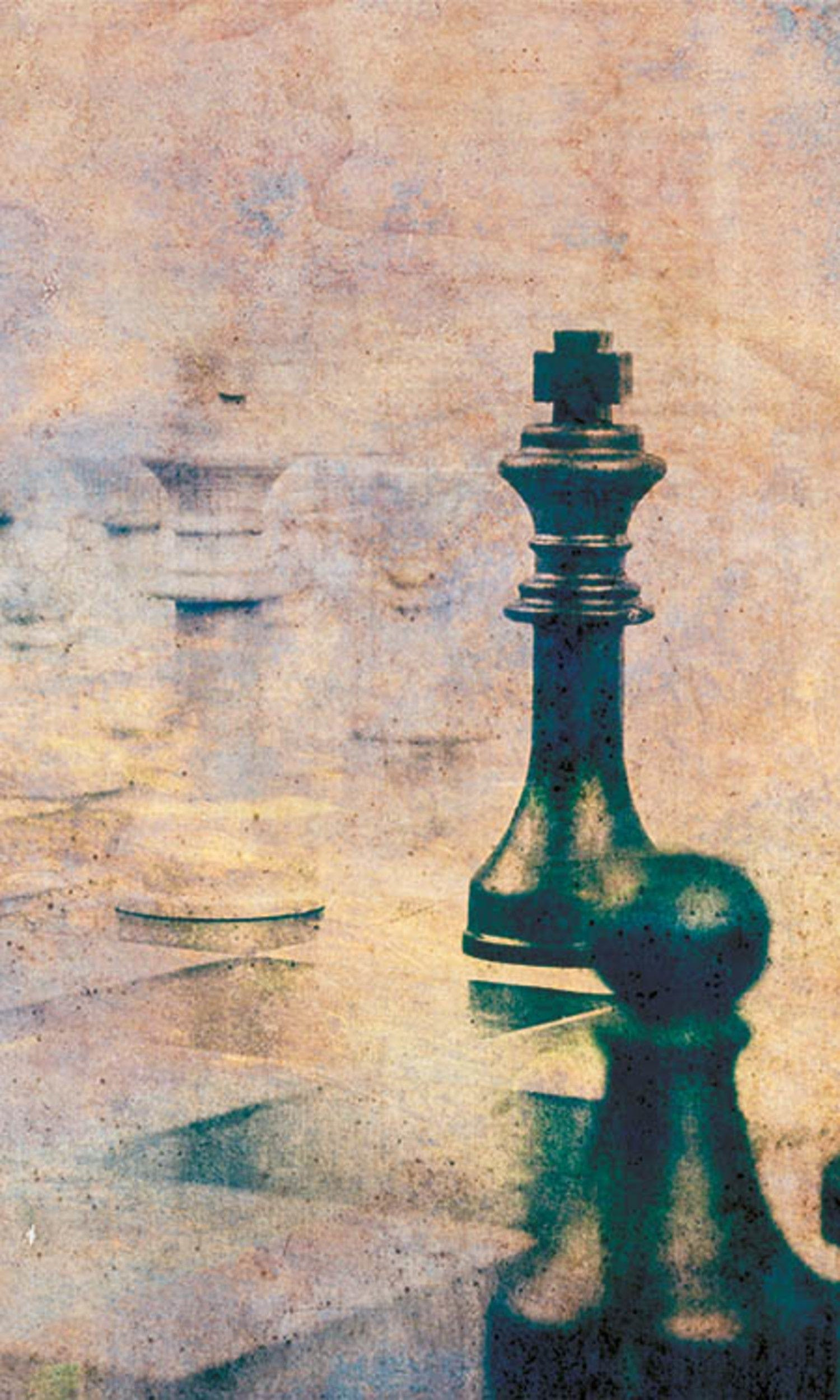 Fotobehang - Chess Abstract 150x250cm - Vliesbehang