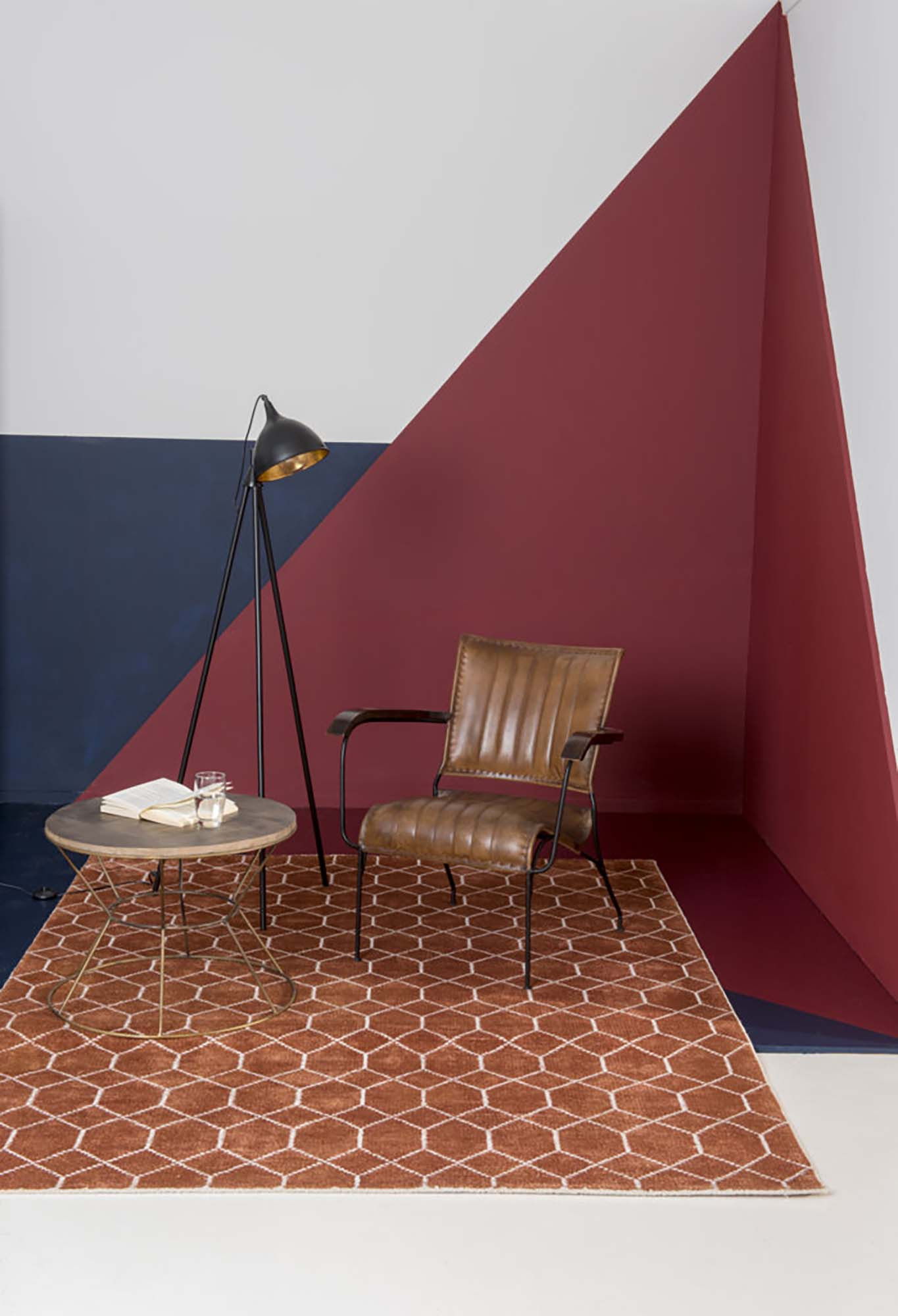 Brinker Carpets - Feel Good Laatz Terra - 170x230 cm Vloerkleed