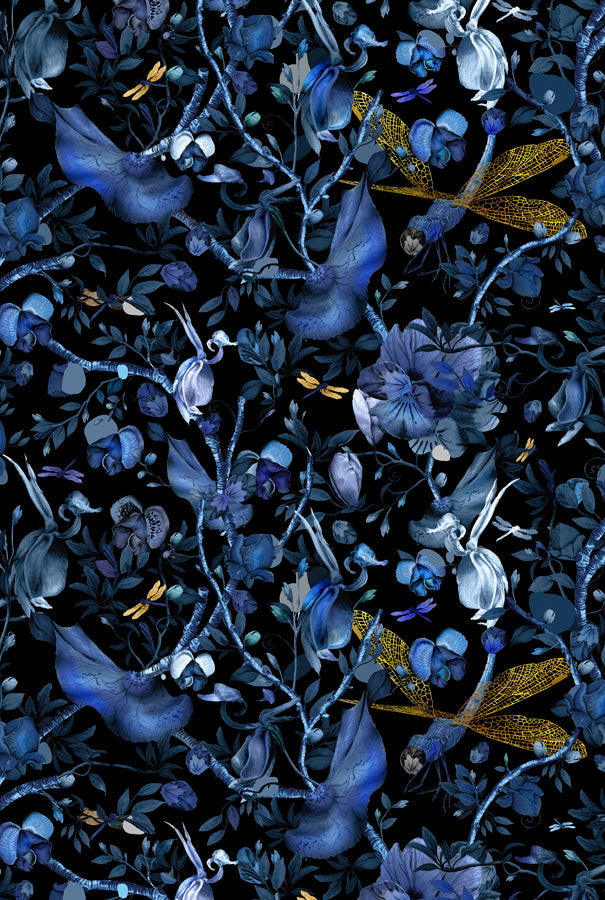 Moooi Carpets - Biophilla Blue Black - 200x300 cm Vloerkleed