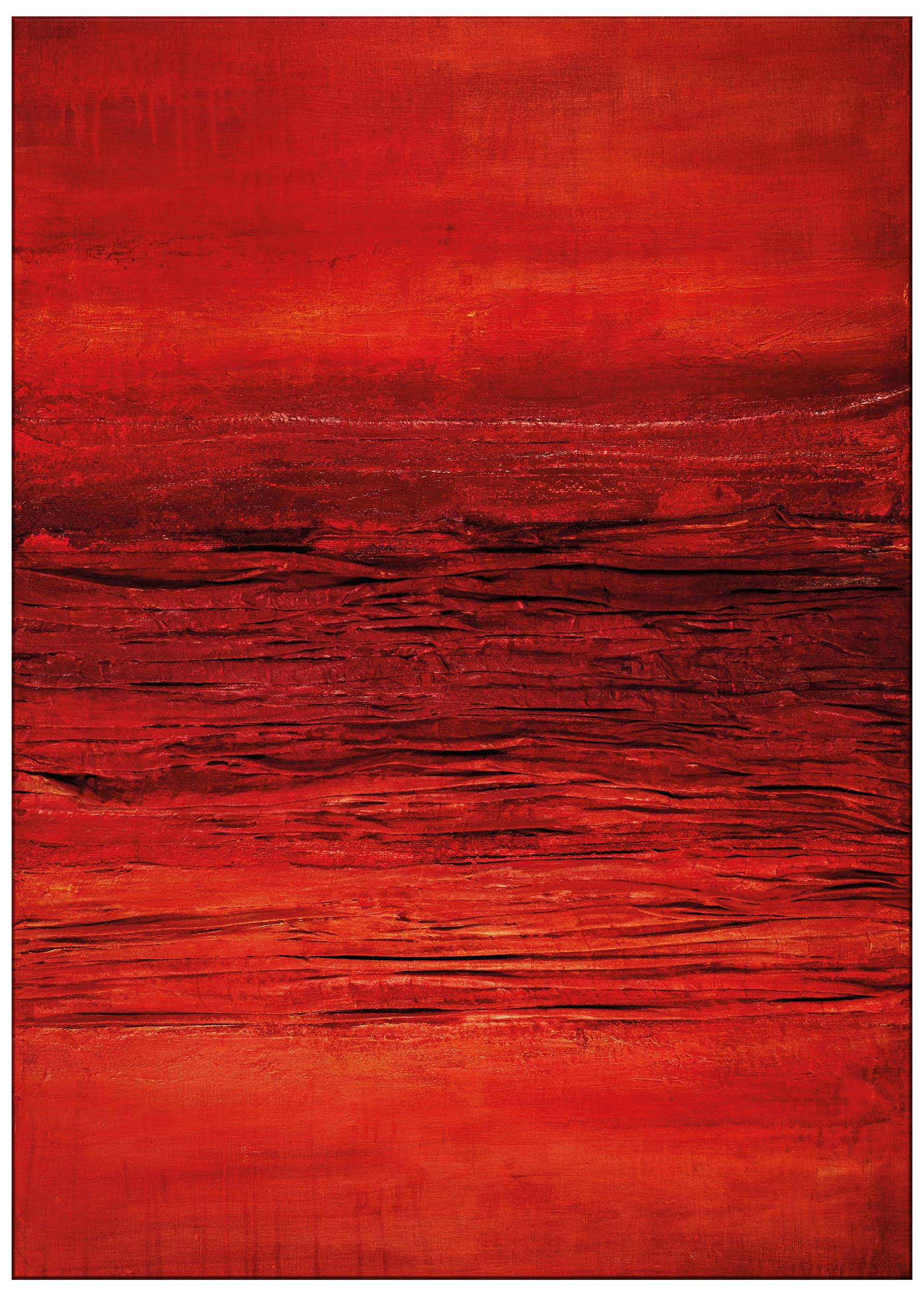 Jackie And The Fish - Vloerkleed Sun & Surf Red Sunset - 200x295 cm