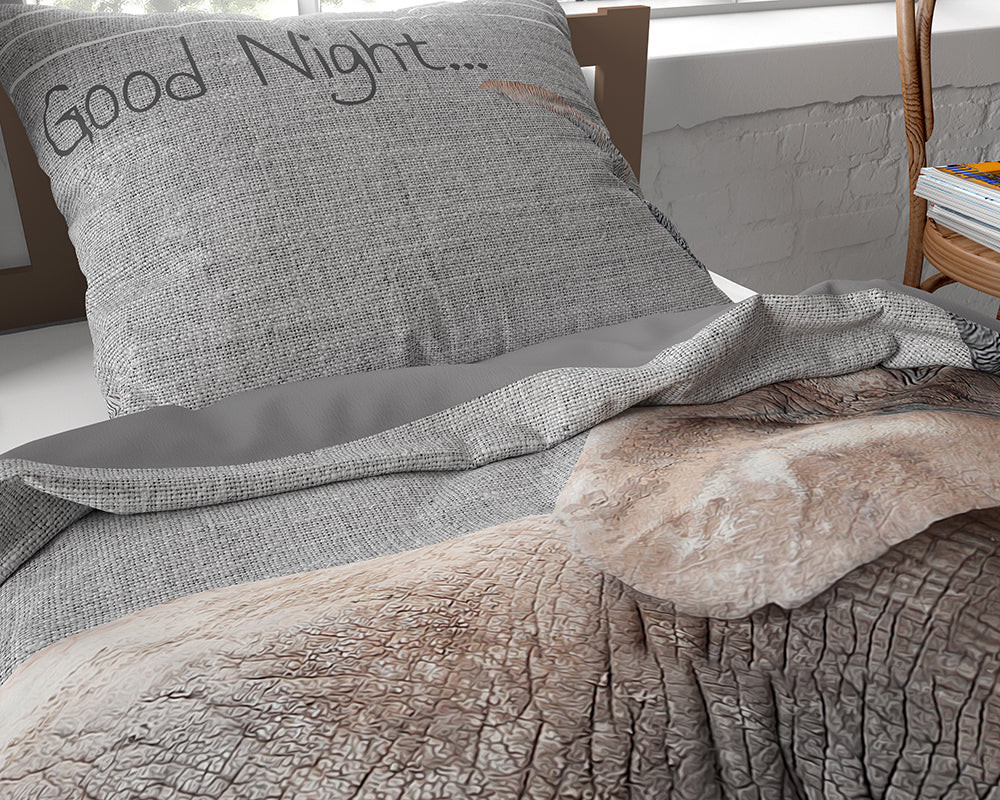 Dreamhouse - Goodnight Elephant 100% Katoen - Grijs - 140 x 200