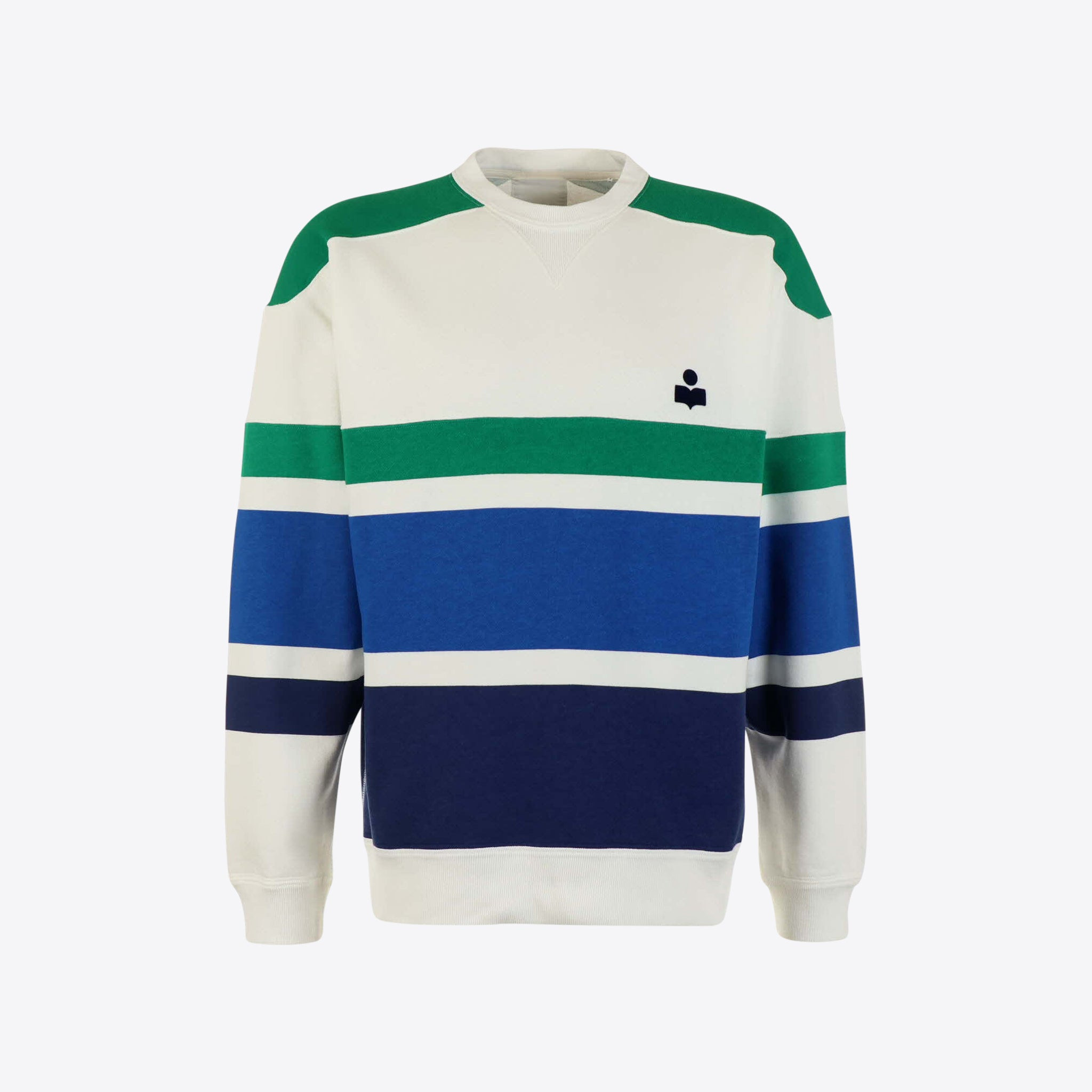 Sweater Felblauw Colorblock