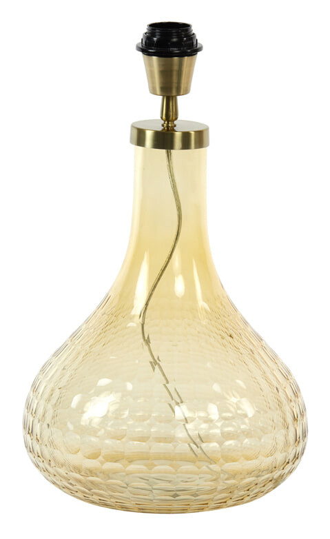 Light & Living Tafellamp 'Maeko' 42cm, kleur Amber (excl. kap)