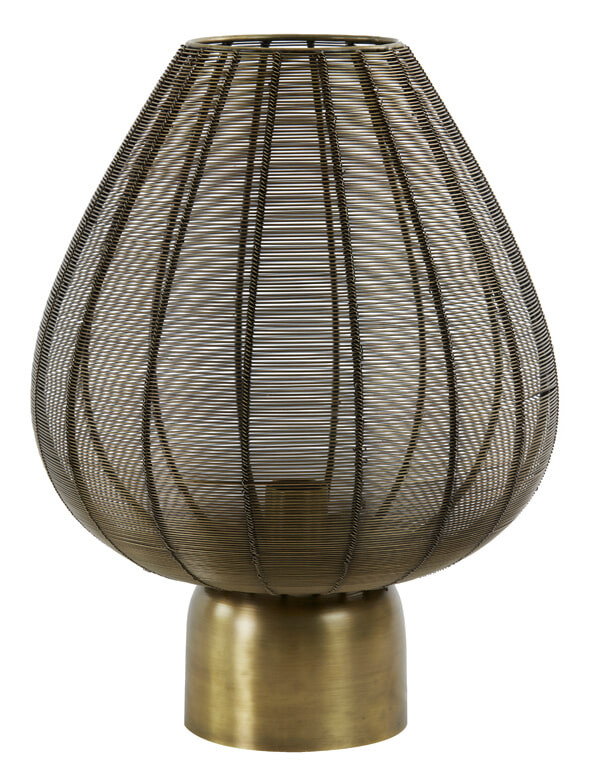 Light & Living Tafellamp 'Suneko' 46cm hoog, kleur Antiek Brons