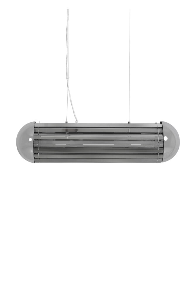 Light & Living Hanglamp 'Grayson' 20cm, chroom+smoke