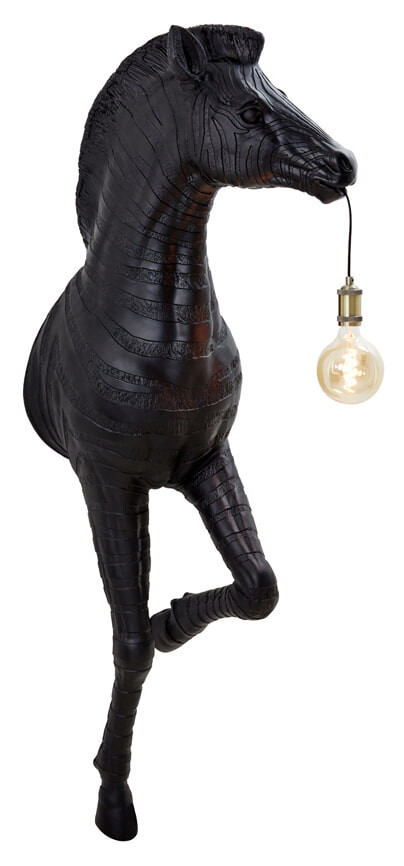 Light & Living Wandlamp 'Zebra' 161cm, kleur Mat Zwart