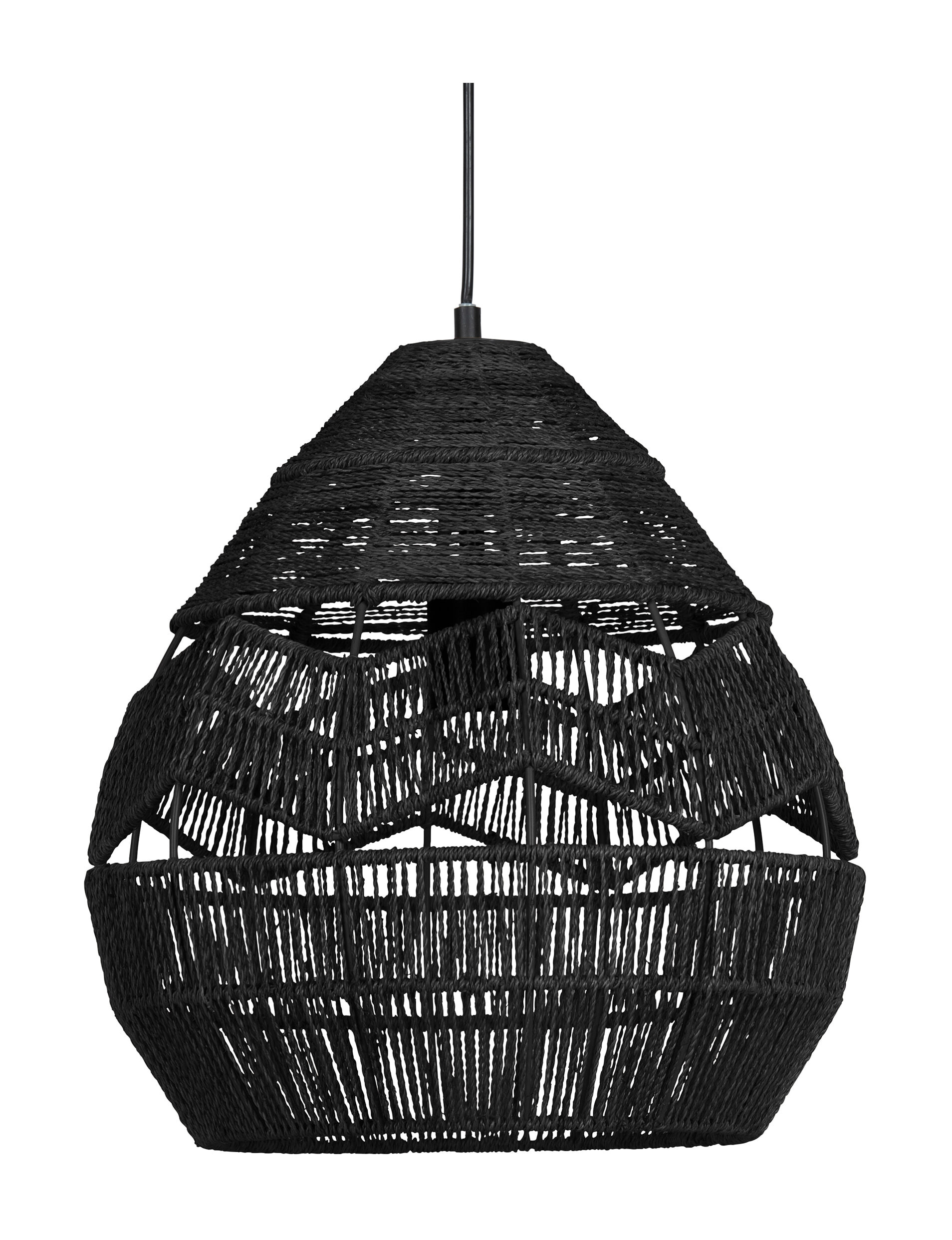 WOOOD Exclusive Hanglamp 'Adelaide' Ø35cm, kleur Zwart