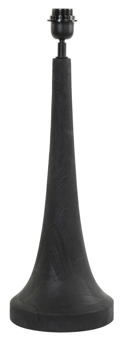 Light & Living Tafellamp 'Jovany' Mangohout, 58cm, kleur Zwart (excl. kap)