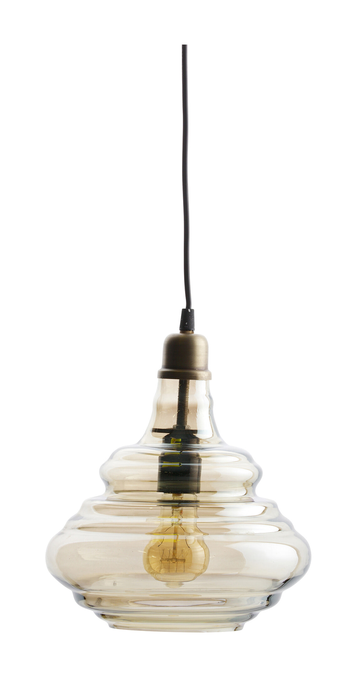 BePureHome Hanglamp 'Pure' Glas, kleur Antique Brass