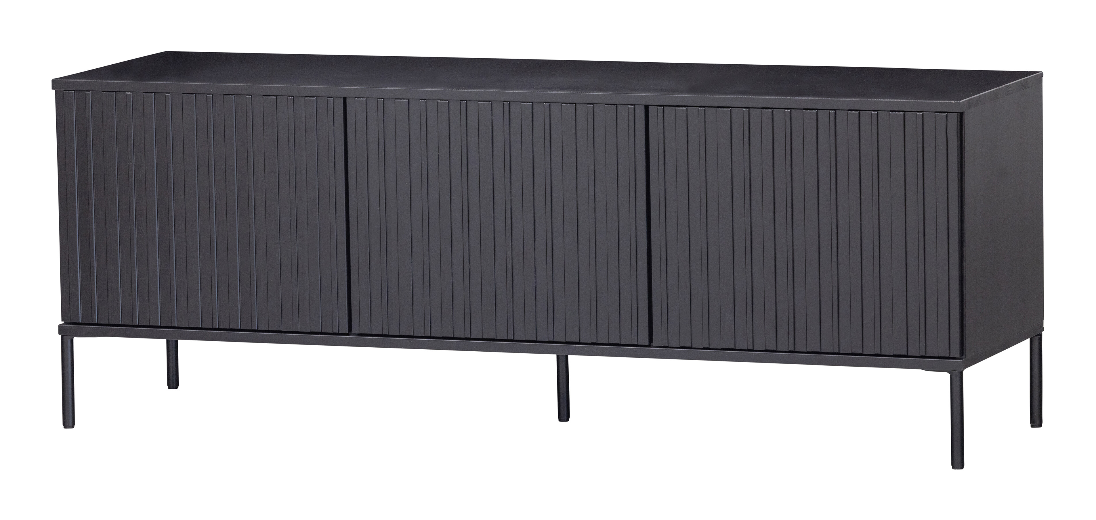 WOOOD Exclusive TV-meubel 'New Gravure' Grenen, 150cm, kleur Zwart