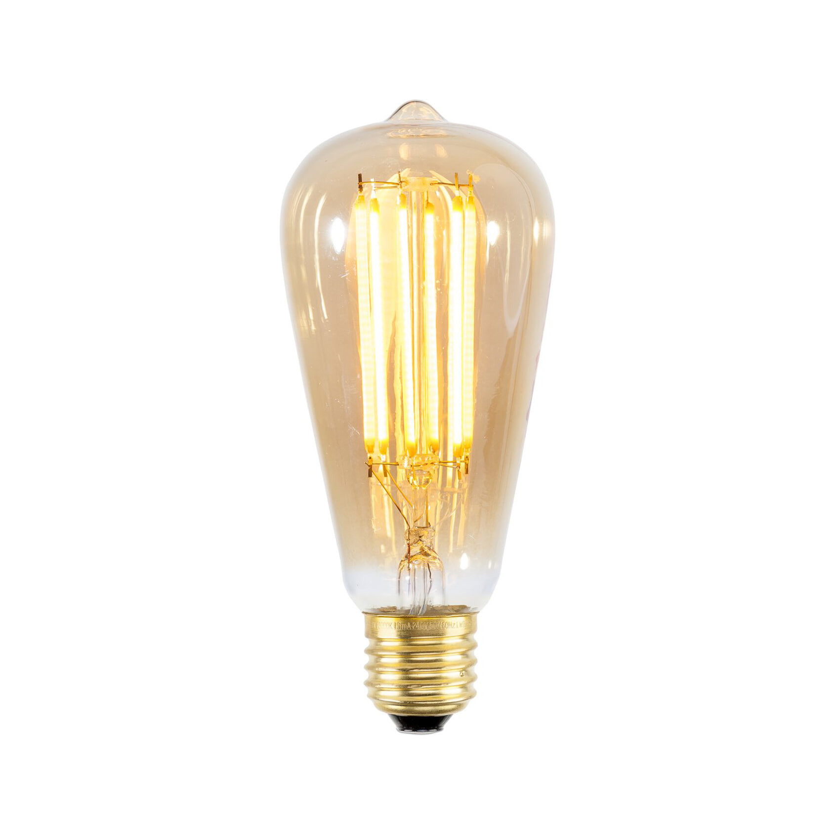 Kooldraadlamp Peer E27 LED 3,5W goldline 14cm, dimbaar - Goud,Transparant